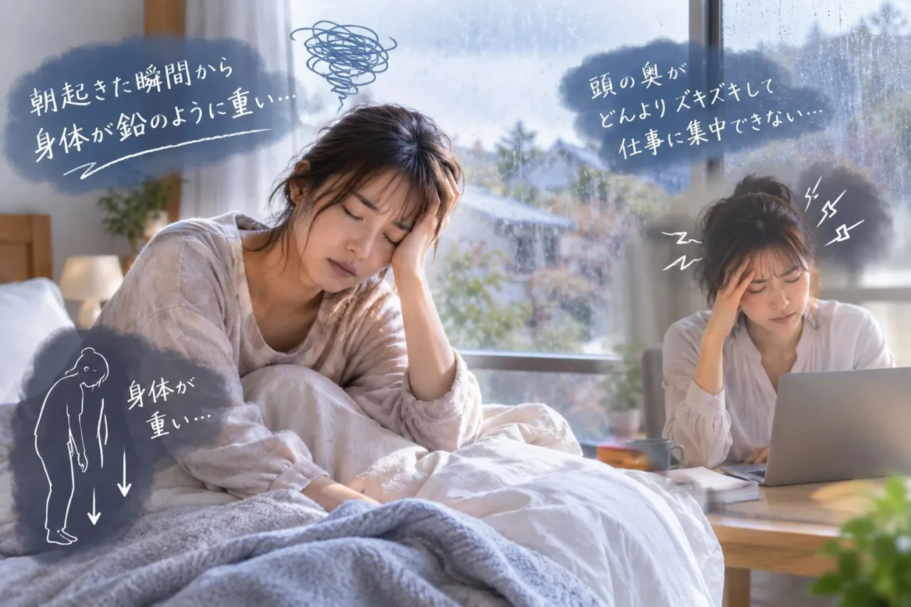 上越の女性へ｜10月の長雨と気圧変化による頭重・だるさを払う...